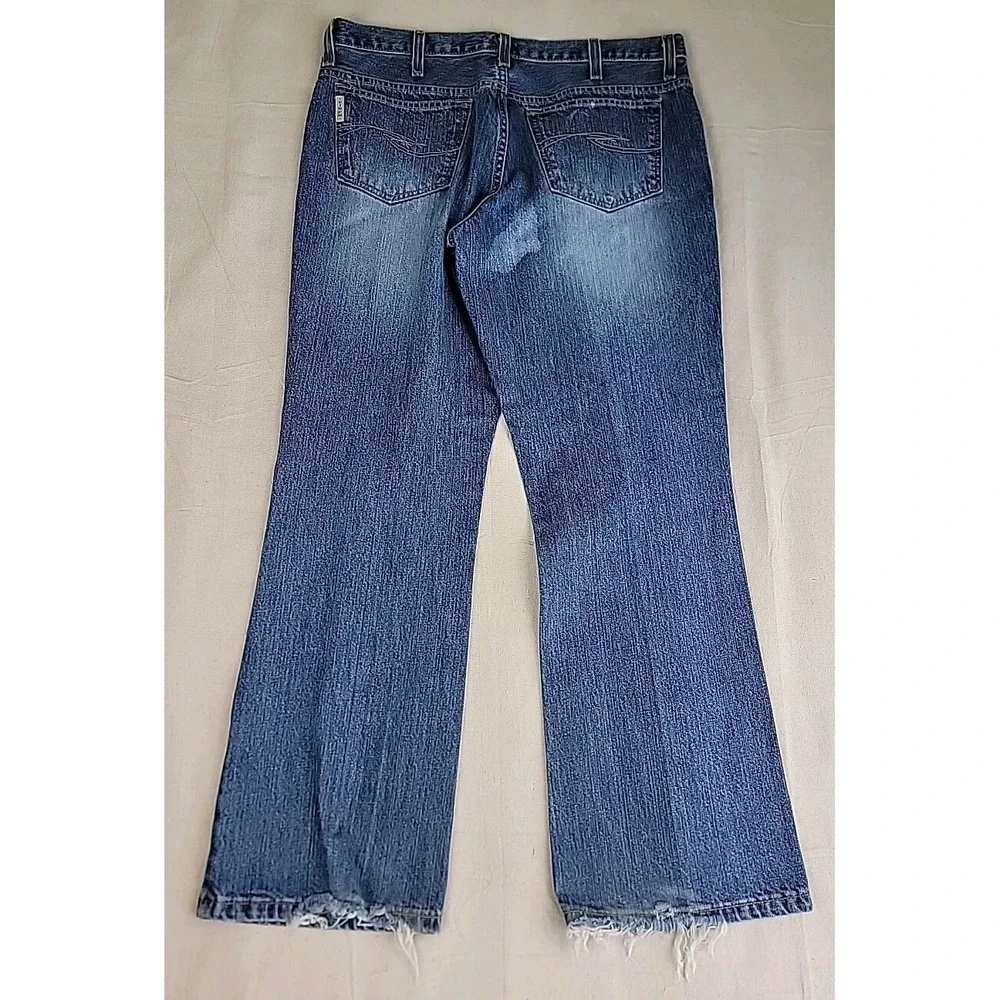 Cinch Jeans Mens 35x30 Blue Medium Wash Straight Leg Western Denim MB93034002